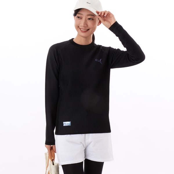 [}C]PUMA GOLF/v[}St/St VhELbg W CREW NECK SWE/v[}iPUMAj PUMA BLACK