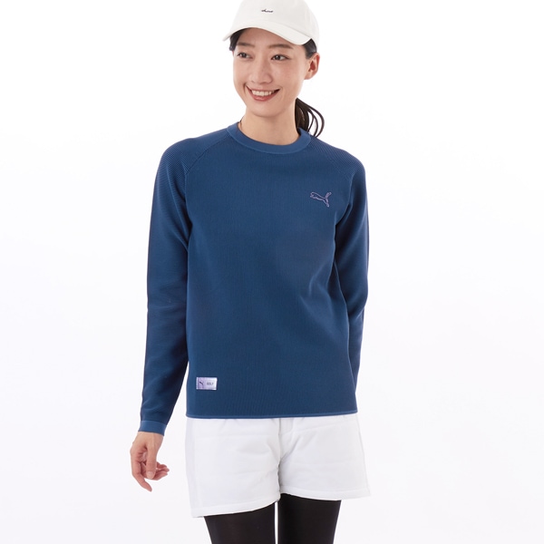 [}C]PUMA GOLF/v[}St/St VhELbg W CREW NECK SWE/v[}iPUMAj DARK INDIGO