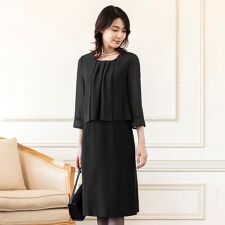 【洗える / 抗菌消臭】 喪服 ブラックフォーマル 礼服 着丈が選べる　 5号～23号  レディース