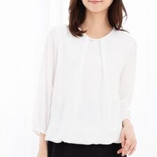 【洗える / シワになりにくい / 抗菌消臭】 ブラウス 長袖 裏起毛　S～4L