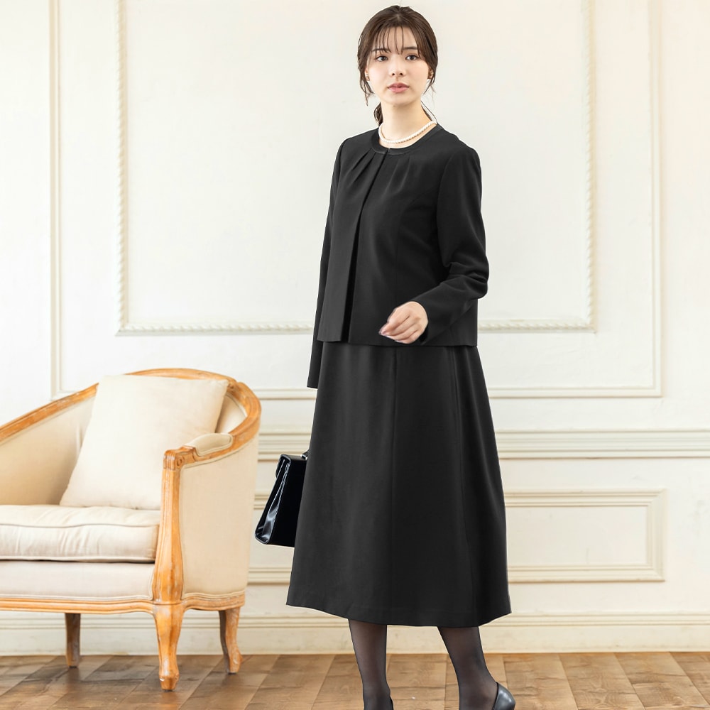 洗える / 抗菌消臭】 喪服 ブラックフォーマル 礼服 着丈が選べる 5号