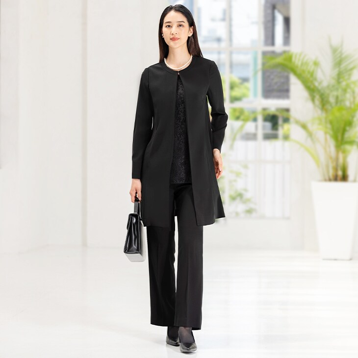 洗える / 抗菌消臭】 喪服 ブラックフォーマル 礼服 パンツ 5号