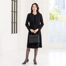 【洗える / 抗菌消臭】 喪服 ブラックフォーマル 礼服 着丈が選べる　 5号～23号  レディース