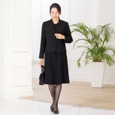 【洗える / 抗菌消臭】 喪服 ブラックフォーマル 礼服 着丈が選べる　 5号～23号  レディース