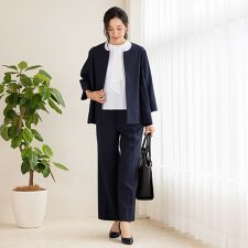 【洗える / UVカット / ストレッチ】 セレモニースーツ ストレッチ セットアップ　S～4L