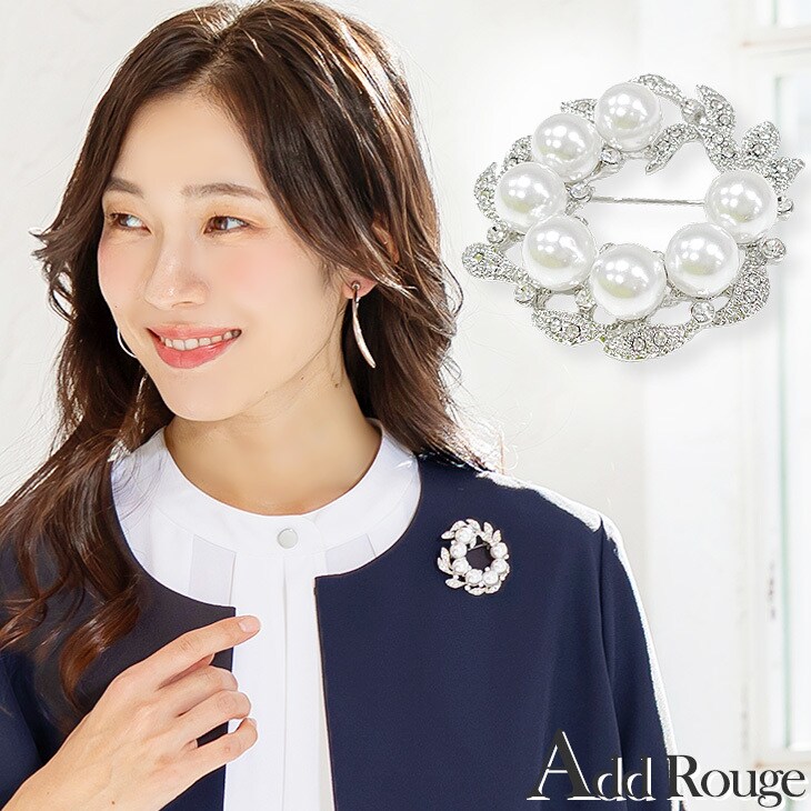 紘 シルバー パール ブローチ 三003 パールブローチ セレモニー シルバー 結婚式 七五三 冠婚葬祭 | アッド