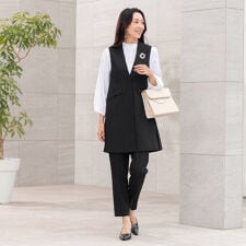 アッドルージュ(Addrouge)の【洗える / UVカット / ストレッチ】 ロング丈 ベストスーツ ジレ　S~4L