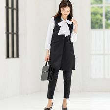 アッドルージュ(Addrouge)の【洗える / UVカット / ストレッチ】 ロング丈 ベストスーツ ジレ　S~4L