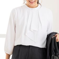 アッドルージュ(Addrouge)の【洗える / シワになりにくい / 抗菌消臭】 ブラウス 長袖 裏起毛　S～4L