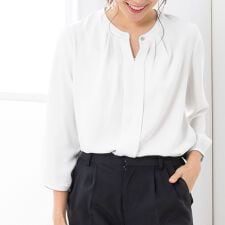 アッドルージュ(Addrouge)の【洗える / シワになりにくい / 抗菌消臭】 ブラウス 長袖 裏起毛　S～4L