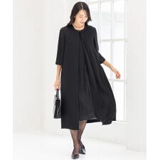 【洗える / 抗菌消臭】 喪服 礼服 ブラックフォーマル ワンピース 5号～23号 レディース