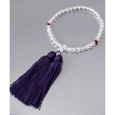 数珠 女性用 切子数珠 略式数珠 ガラス玉 レディース