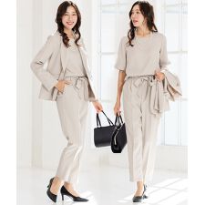 【洗える / 3点セット】 セレモニースーツ  セットアップ  ブラウス S～4L