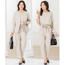 【洗える / 3点セット】 セレモニースーツ セットアップ ブラウス S～4L