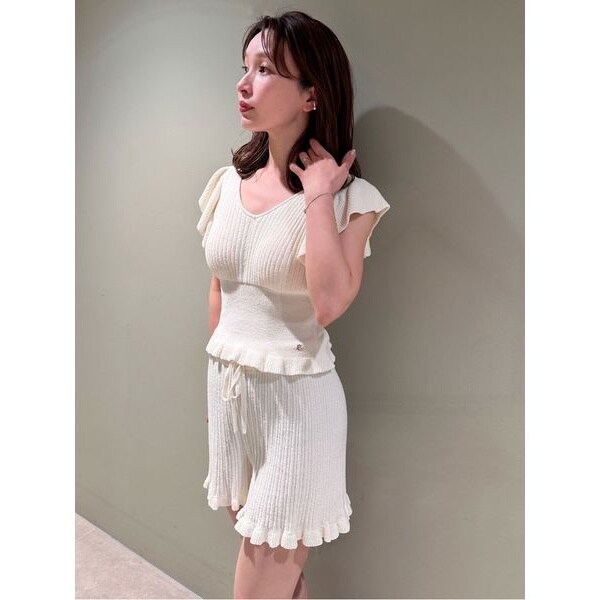 Flowerレーシージャガードカップインキャミソール ジェラートピケ