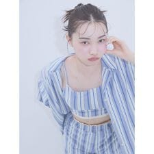 ストライプカット開襟シャツ