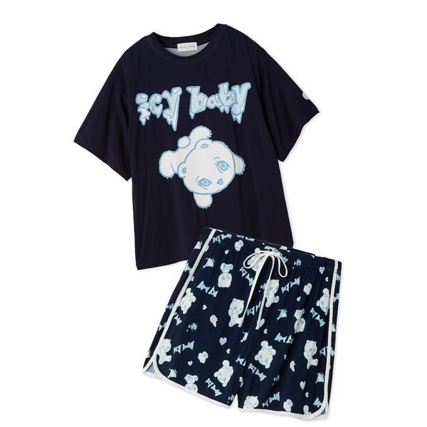 【icy baby】【接触冷感】Ｔシャツセットアップ 限定カラーあり】【icy baby】【接触冷感】Tシャツセットアップ