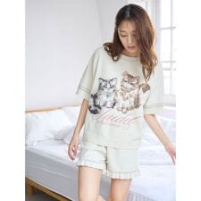 CATラメニットショートパンツ