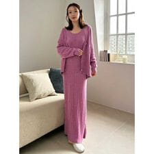 【Warmmisty】【吸湿発熱】 タンクニットワンピース