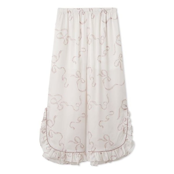 【Luxshine】【接触冷感】フリルリボンロングパンツ