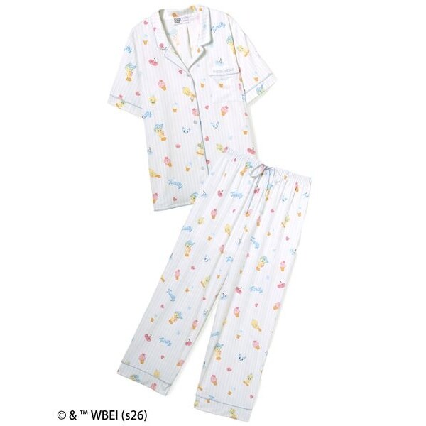 WEB限定】【セット商品】【Tweety】開襟シャツ&カットロングパンツSET