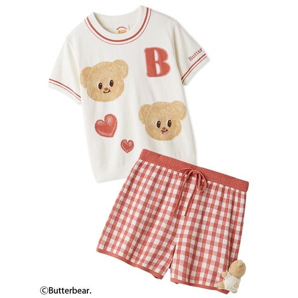 WEB限定】【セット商品】【BUTTERBEAR】ニットプルオーバー＆ニット