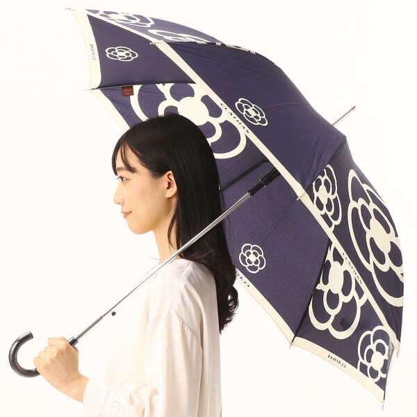 CLATHAS クレイサス カメリア柄 ジャンプ式雨傘（長傘） | クレイサス