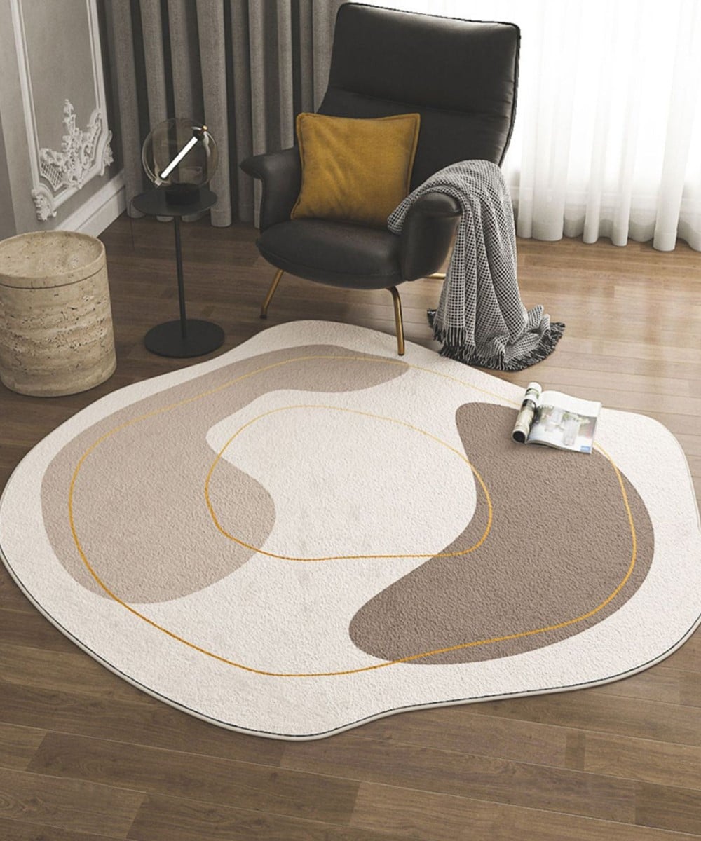 SCHFA丸型オシャレ柄カーペットブランド