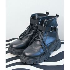 ハイソールPU厚底スニーカーブーツ