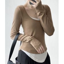 レイヤード風カットソートップス