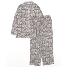 秋冬2点セット　シロクマ柄長袖シャツ＆ロングパンツ　ルームウェア