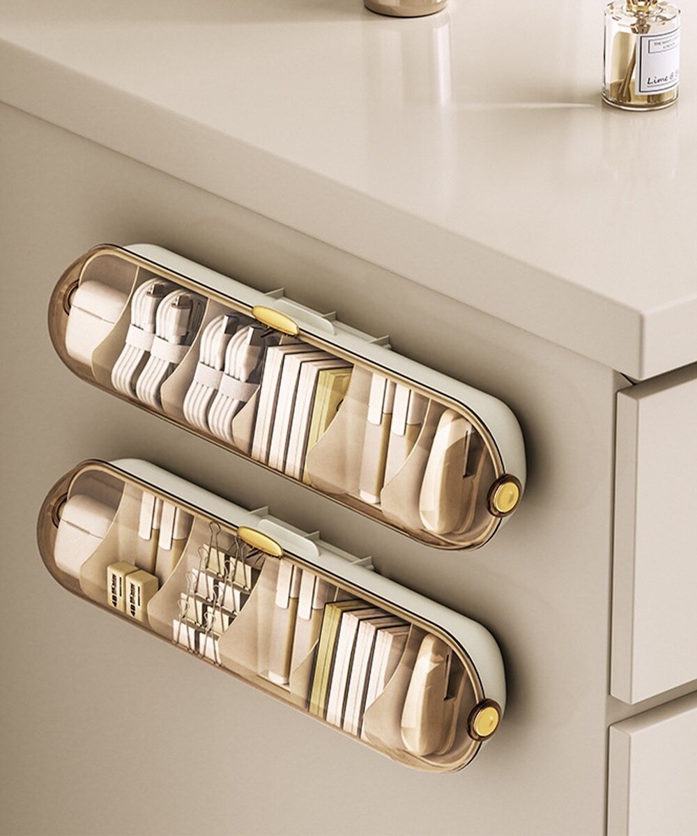 自分好みに 伸縮性 本立て 小物入れ 自由自在 卓上ラック ☆自分好みに