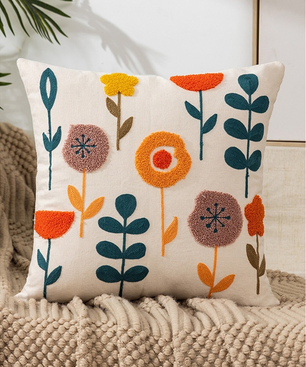 刺繡クッション4点 aimoha home立体感刺繍クッションカバー | アイモハ(aimoha) | マルイ