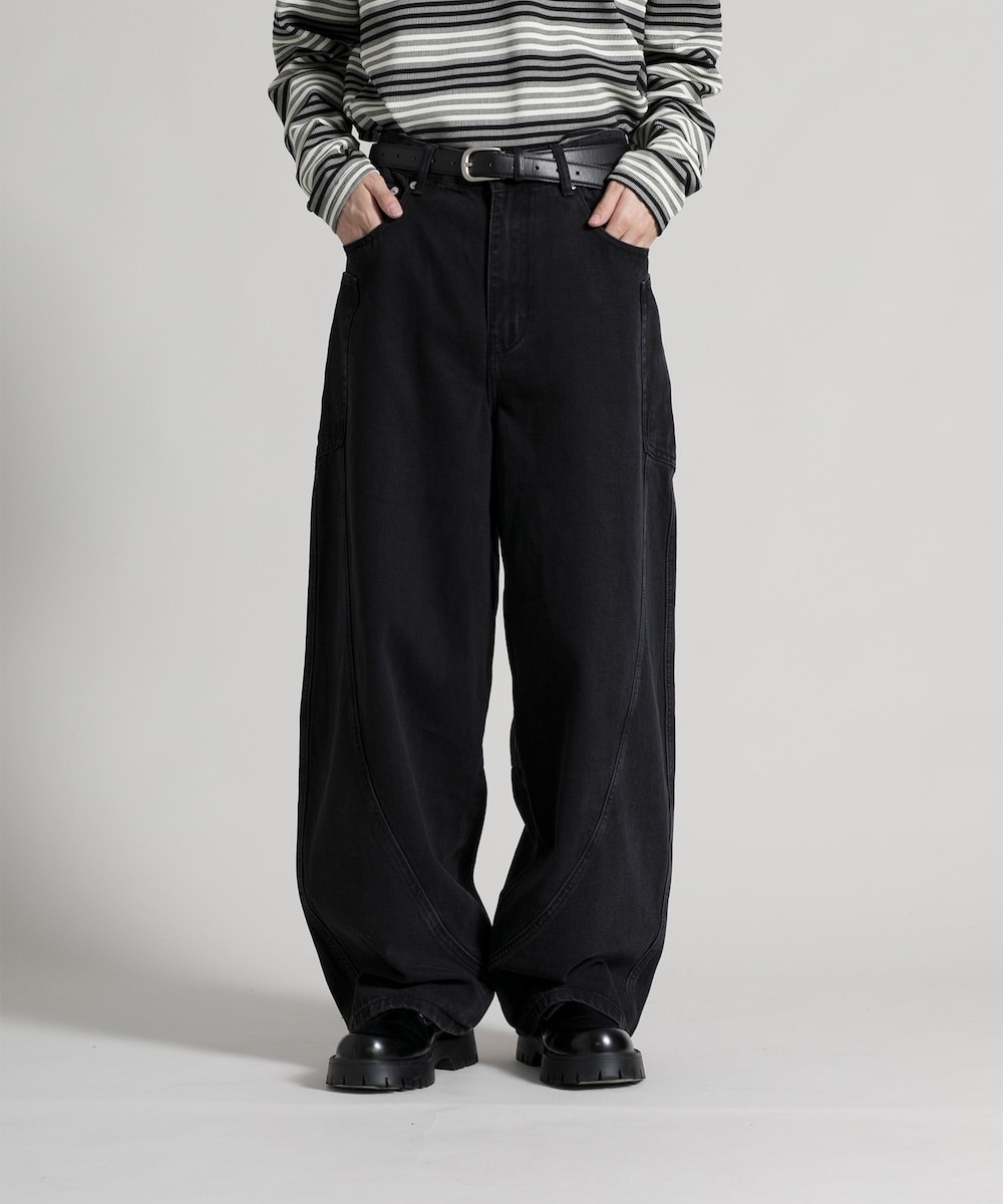 [�}���C]�yaimoha neo�zCurveCut Denim�f�j���p���c/�A�C���n�iaimoha�j �u���b�N