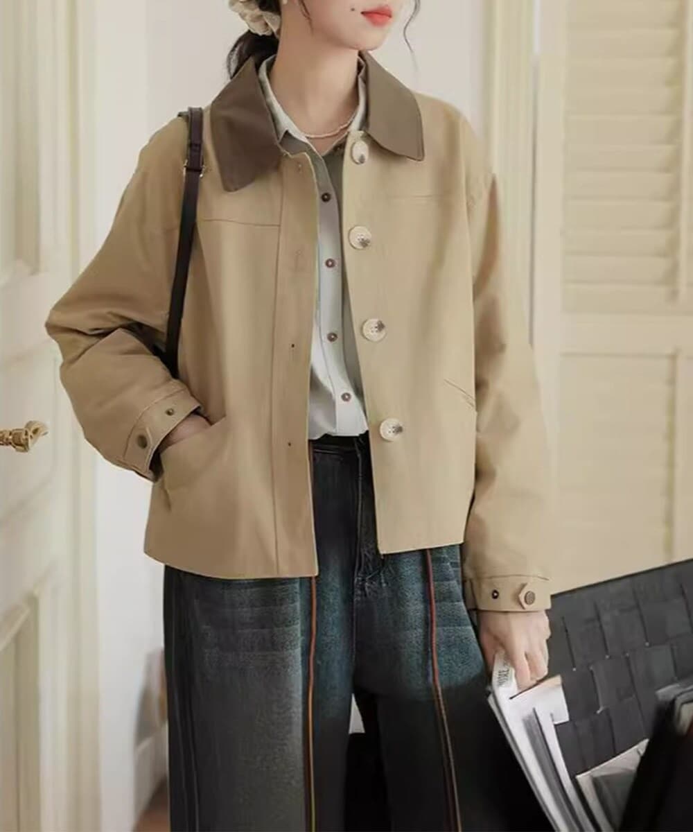 2025AW新作【Classical Evon】シャギーノーカラーコート（ミドル丈