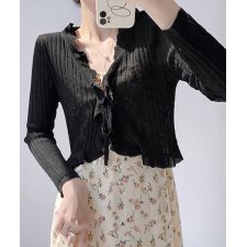 アイモハ(aimoha)のフリルシアーボレロカーディガン