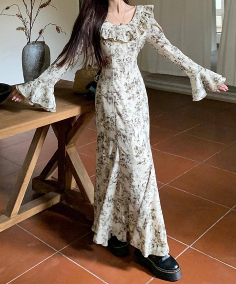 アイモハ（aimoha）/ヴィンテージフラワーフリルワンピース ヴィンテージフラワーフリルワンピース | アイモハ(aimoha) | マルイ