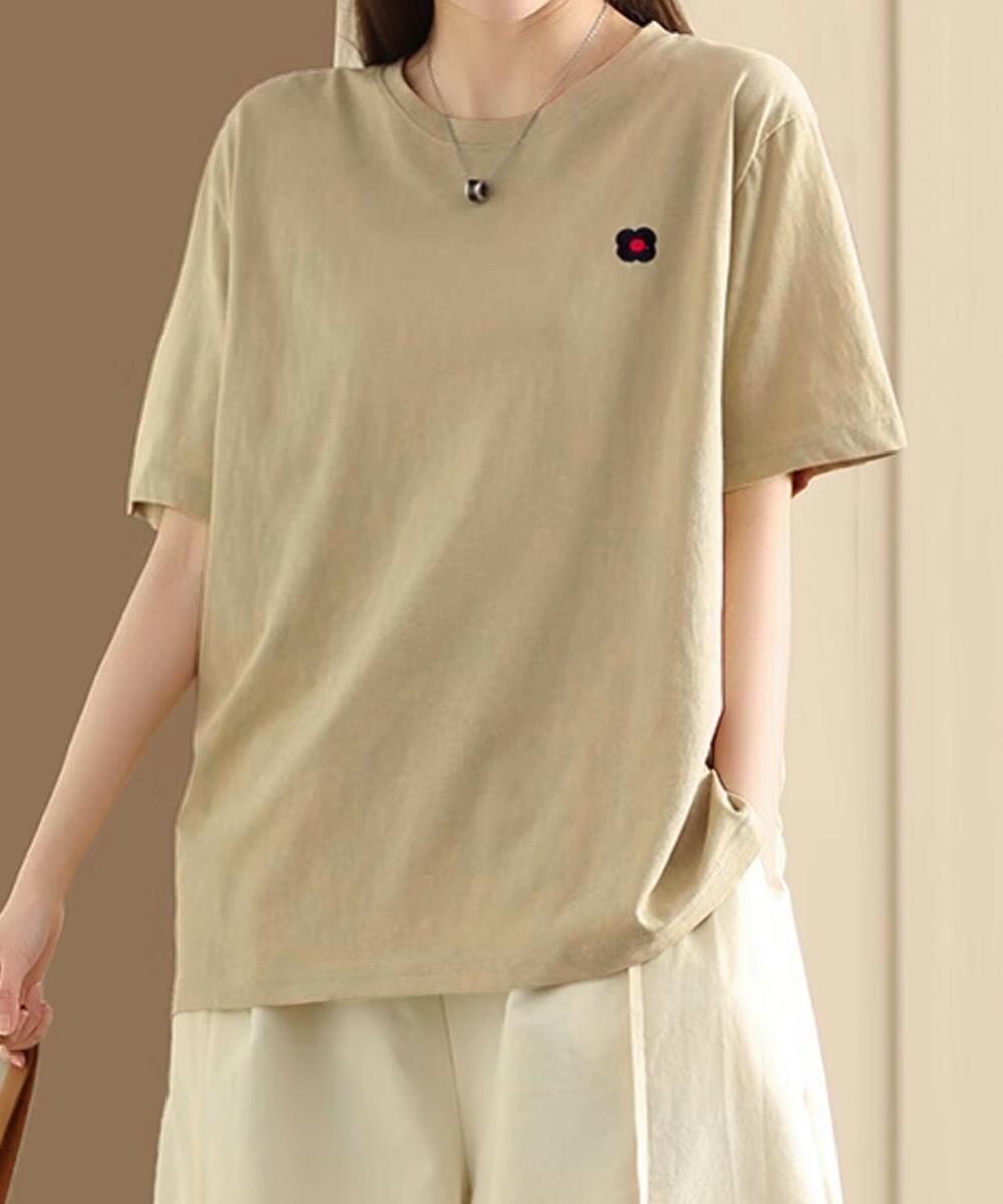 ロゴデザインシンプル半袖Tシャツ