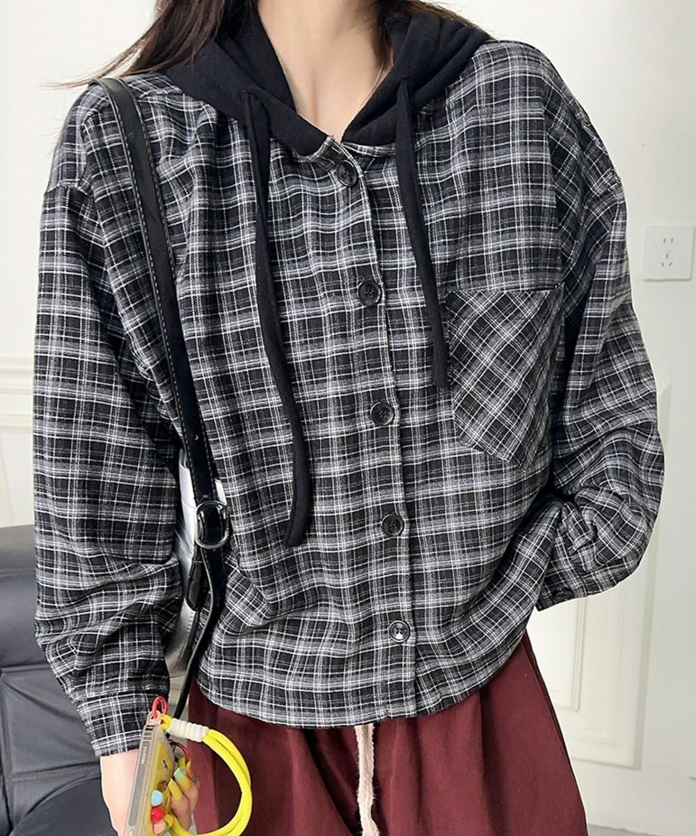 IENA maison チェック ネルシャツ オーバーサイズシャツ ブラウン系 IENA maison チェック ネルシャツ オーバーサイズシャツ ブラウン系