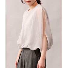 七分袖シアートップス