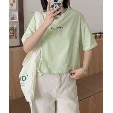 リボン柄ゆったりTシャツ