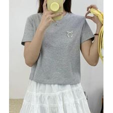 ミニリボン刺繍Tシャツ