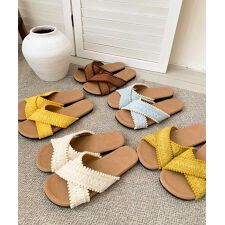 アイモハ(aimoha)のクロス編みデザインサンダル