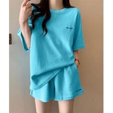 半袖+ショートパンツ カジュアルセットアップ