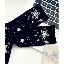 【MOSOX】スターモチーフデザインリブクルーソックス