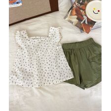 【aimoha-KIDS-】キッズ 小花柄プリントセットアップ