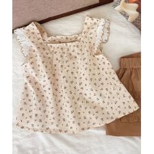 【aimoha-KIDS-】キッズ 小花柄プリントセットアップ