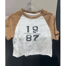 【aimoha-KIDS-】ナンバープリントTシャツ