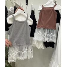 アイモハ(aimoha)の【aimoha-KIDS-】裾レースキャミソール