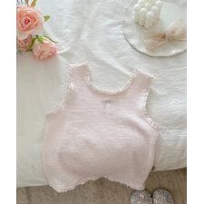 【aimoha-KIDS-】リボン刺繍タンクトップ